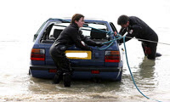 Car recovery from water